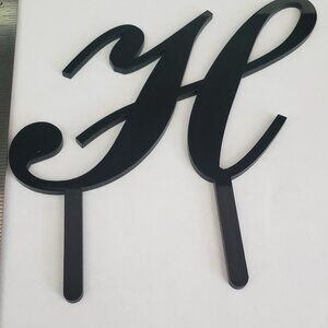 Acrylic "H" Cake Topper